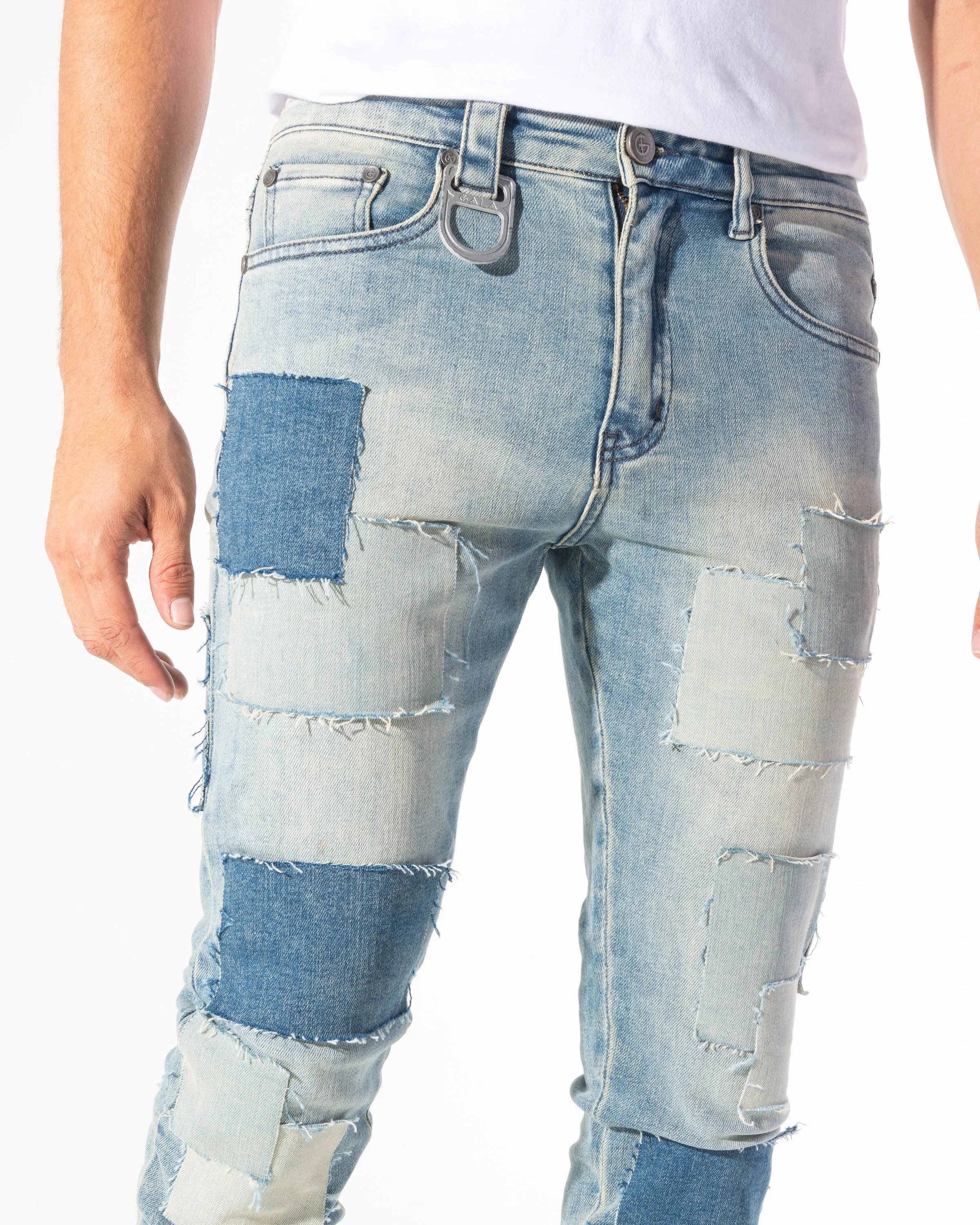 CALICO DENIM (PATCHWORK STONE WASH)
