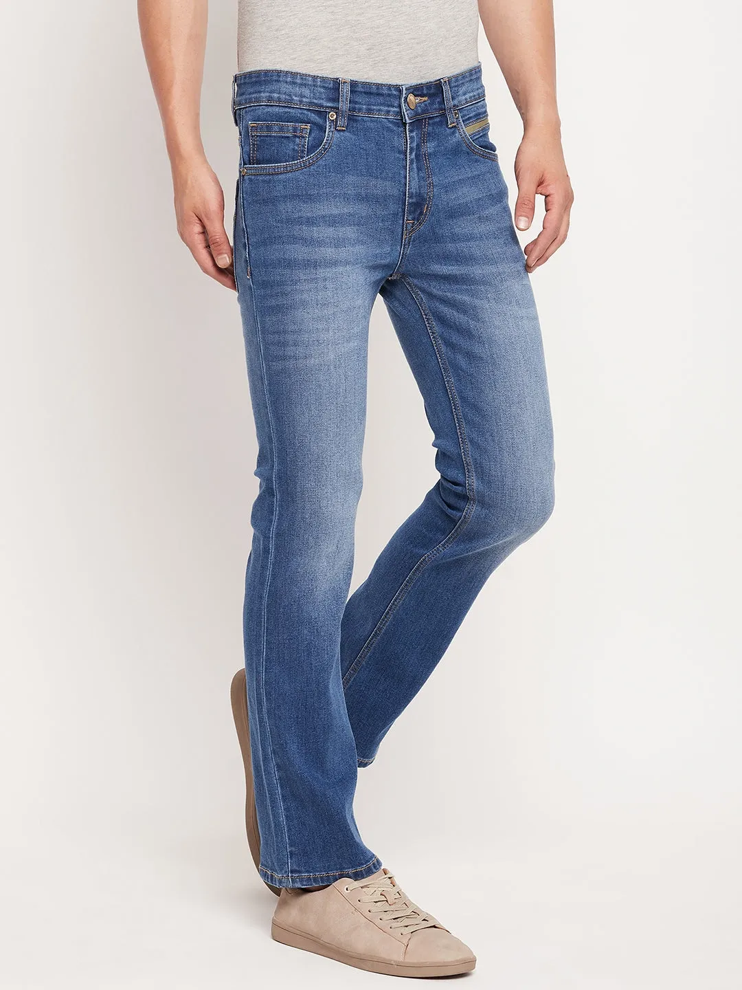 Camla Barcelona Washed Dark Blue Regular Fit Jeans