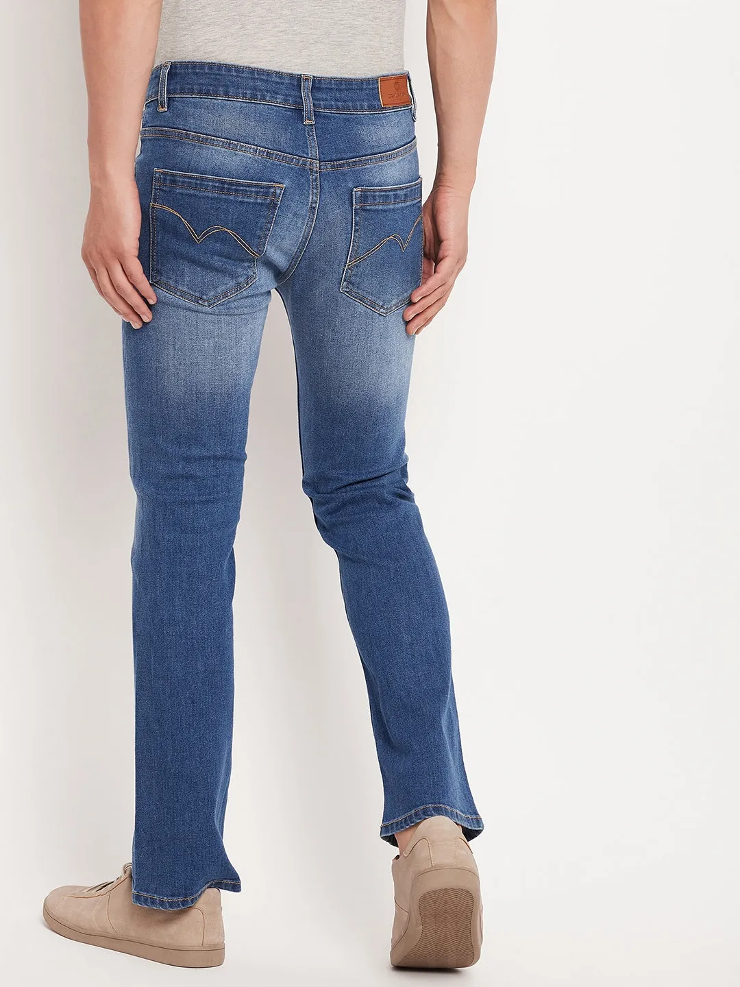 Camla Barcelona Washed Dark Blue Regular Fit Jeans