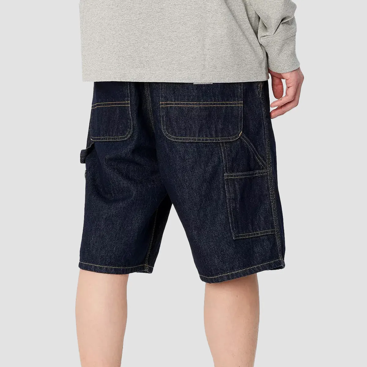 Carhartt WIP OG Single Knee Denim Shorts Blue Rinsed