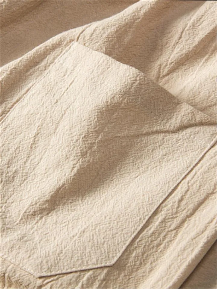 Casual Loose Vintage Comfy Linen Long Sleeve T-Shirts Pants