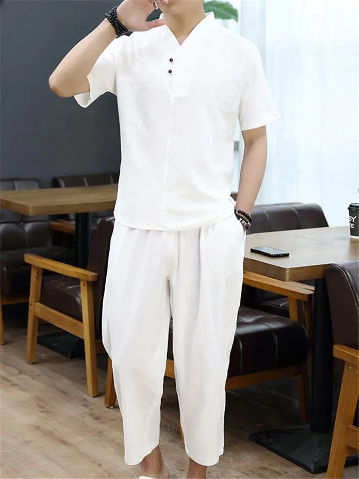 Casual Simple Style Oversize Solid Color 2-Piece Outfit T-Shirt   Waistband Pants
