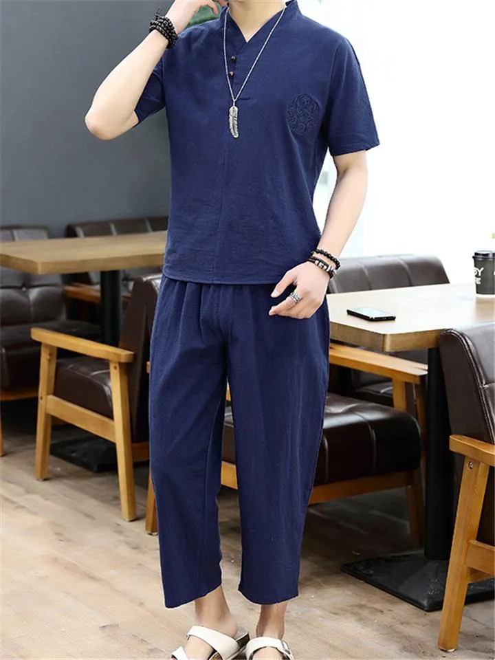 Casual Simple Style Oversize Solid Color 2-Piece Outfit T-Shirt   Waistband Pants