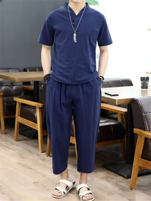 Casual Simple Style Oversize Solid Color 2-Piece Outfit T-Shirt   Waistband Pants