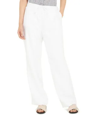Charter Club Women's Linen Drawstring Waist Pants