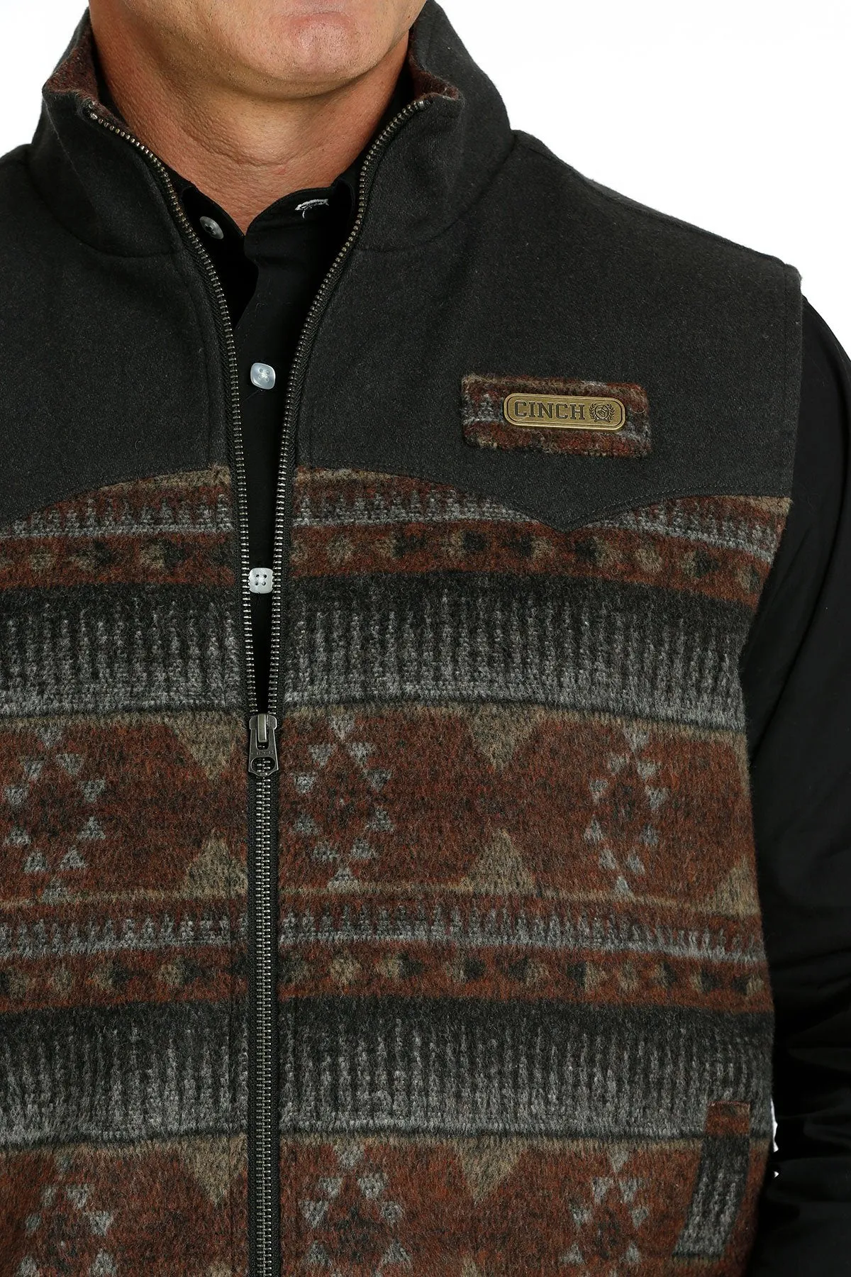 Cinch Men's Concealed Carry Rust Wooly Vest
