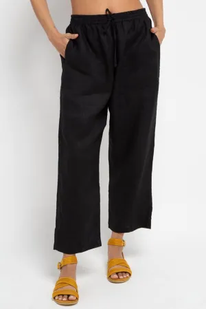 Cora Linen Pants Midnight