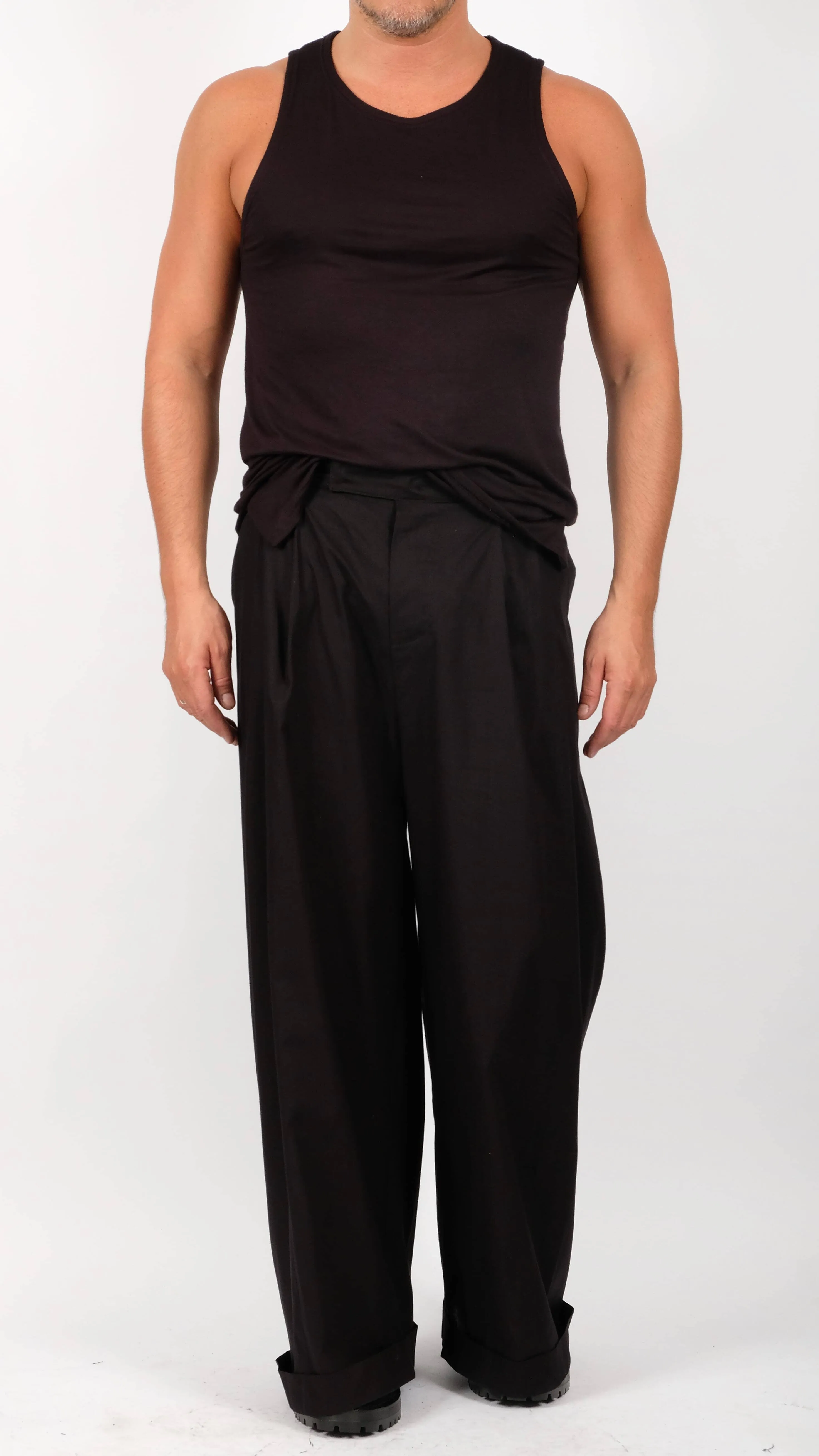 Cotton Wide Leg Pants