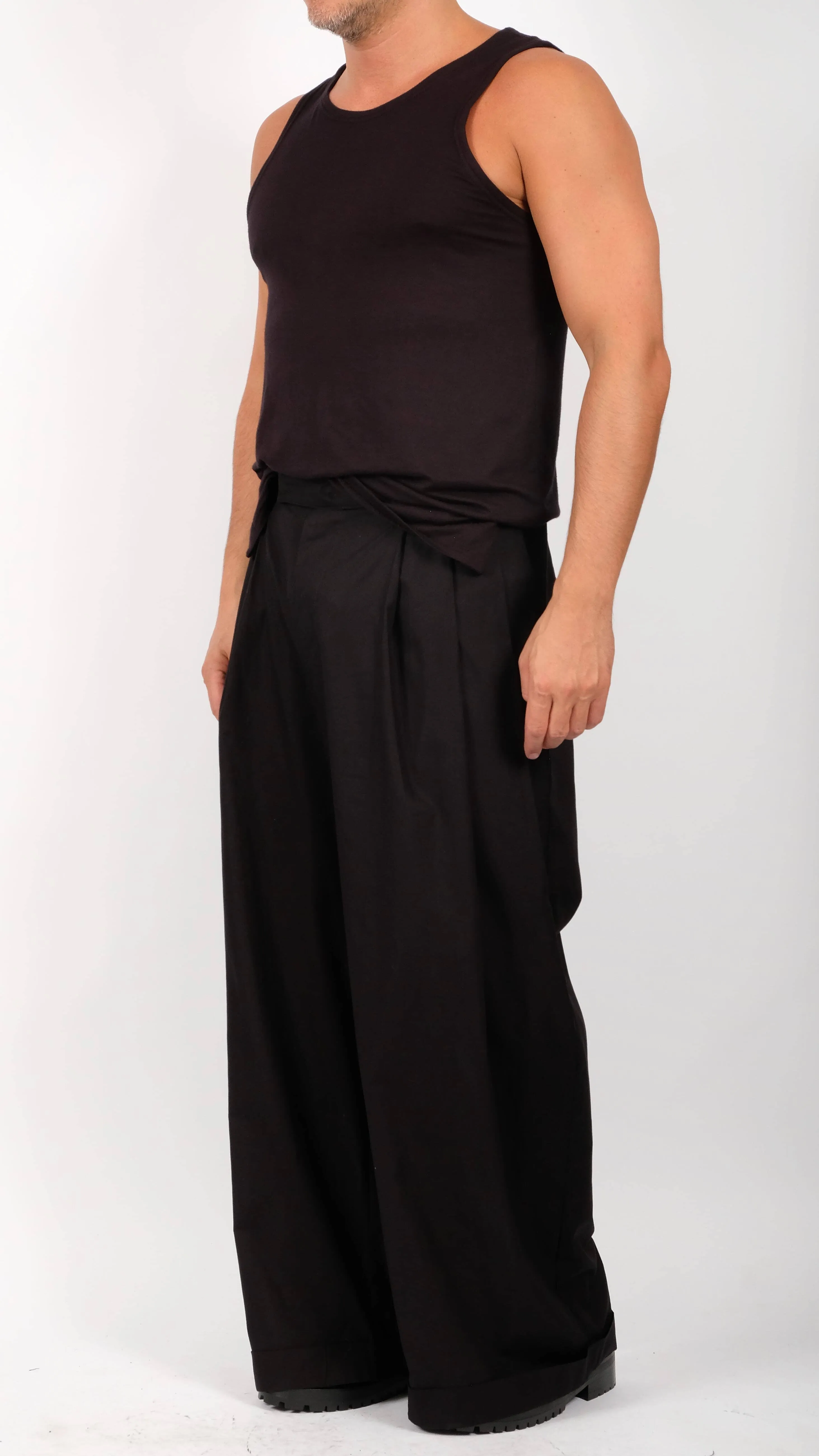 Cotton Wide Leg Pants