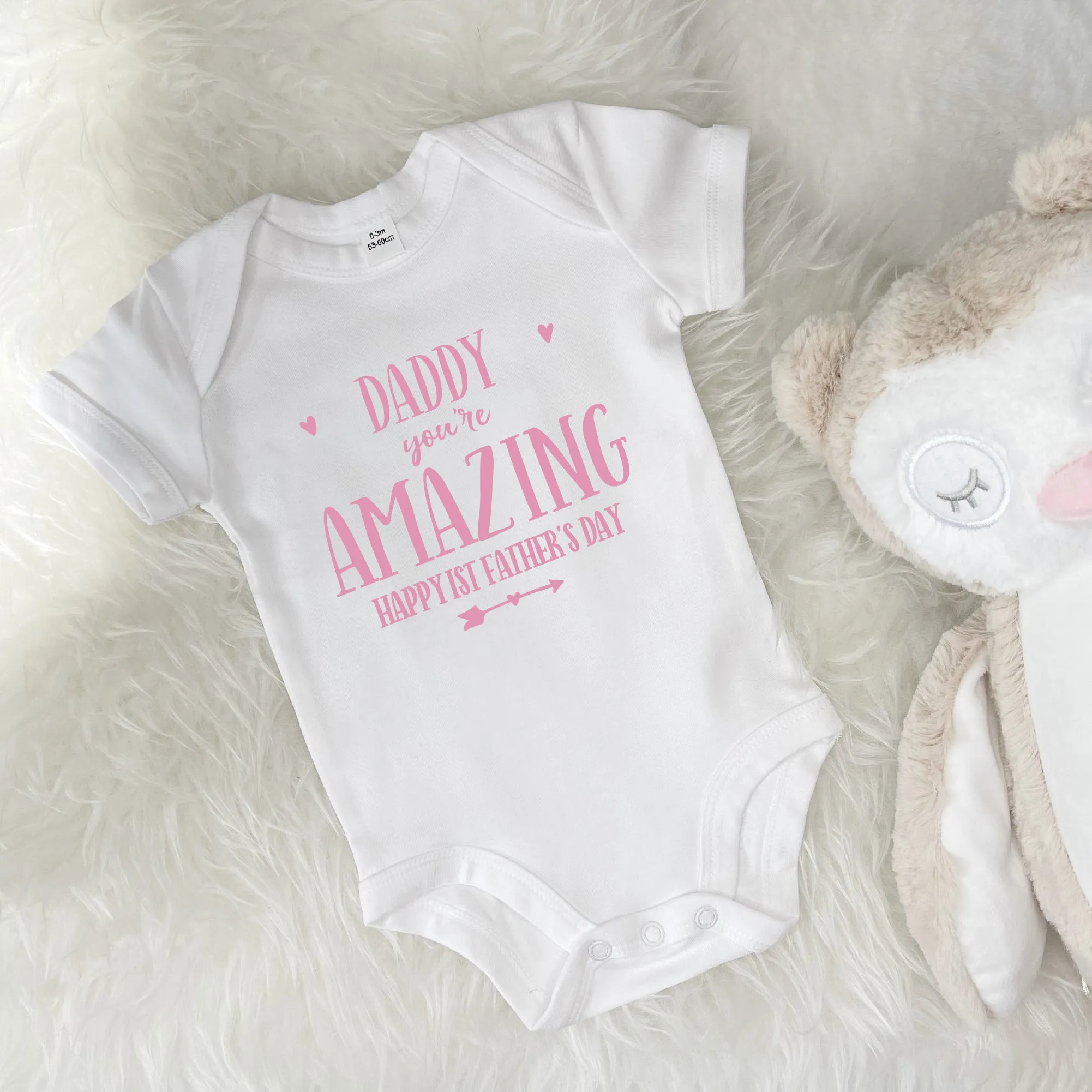 Daddy You're Amazing Happy 1st Father's Day Babygrow