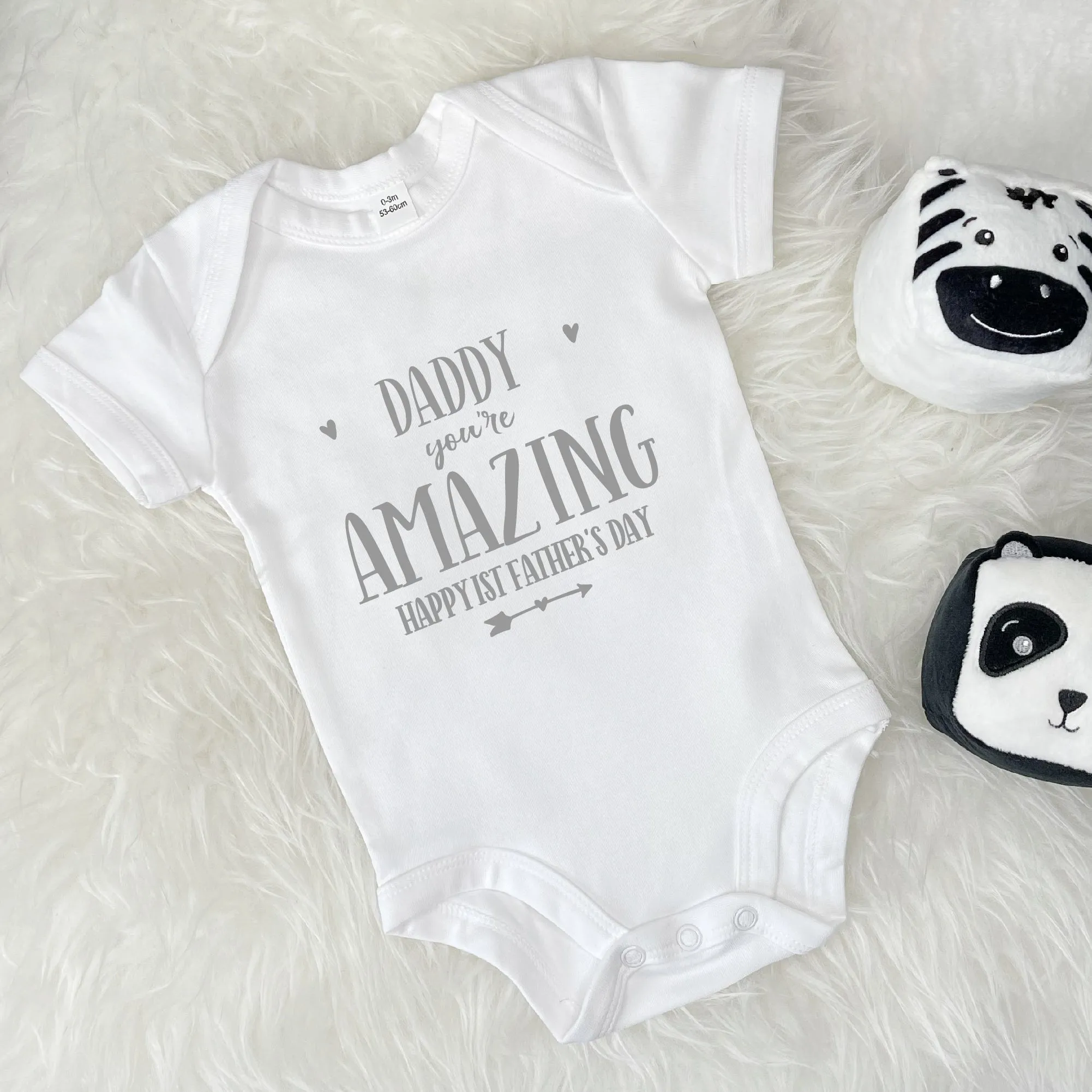 Daddy You're Amazing Happy 1st Father's Day Babygrow
