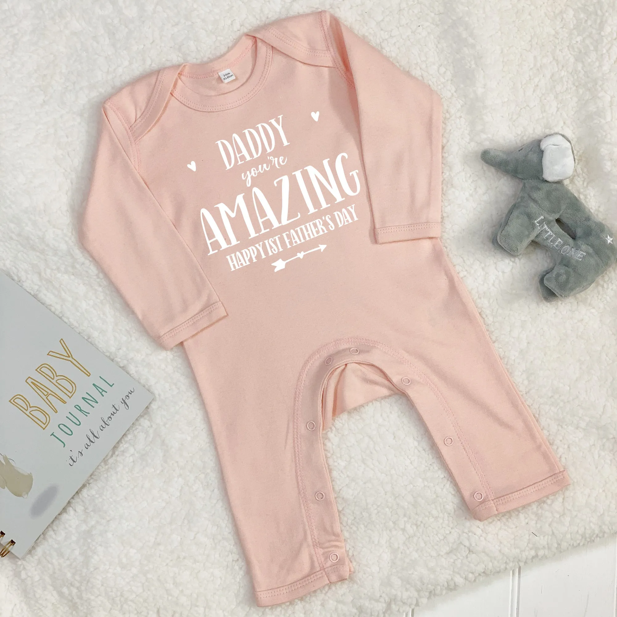 Daddy You're Amazing Happy 1st Father's Day Babygrow