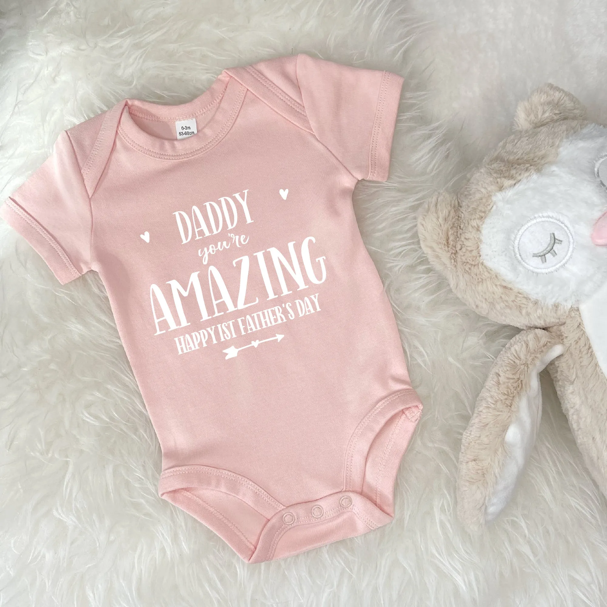 Daddy You're Amazing Happy 1st Father's Day Babygrow