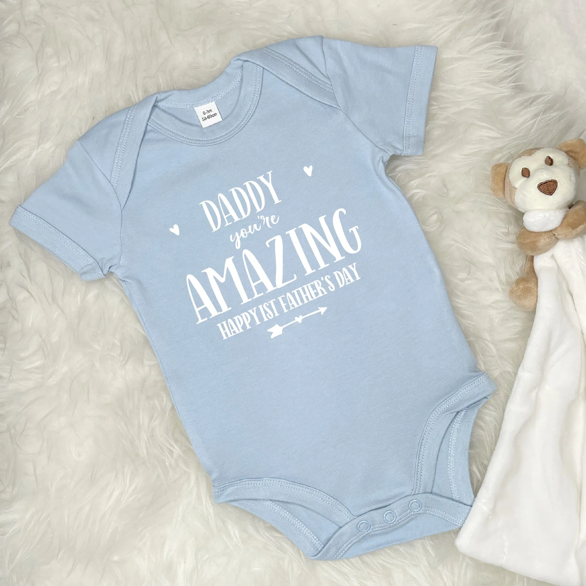 Daddy You're Amazing Happy 1st Father's Day Babygrow