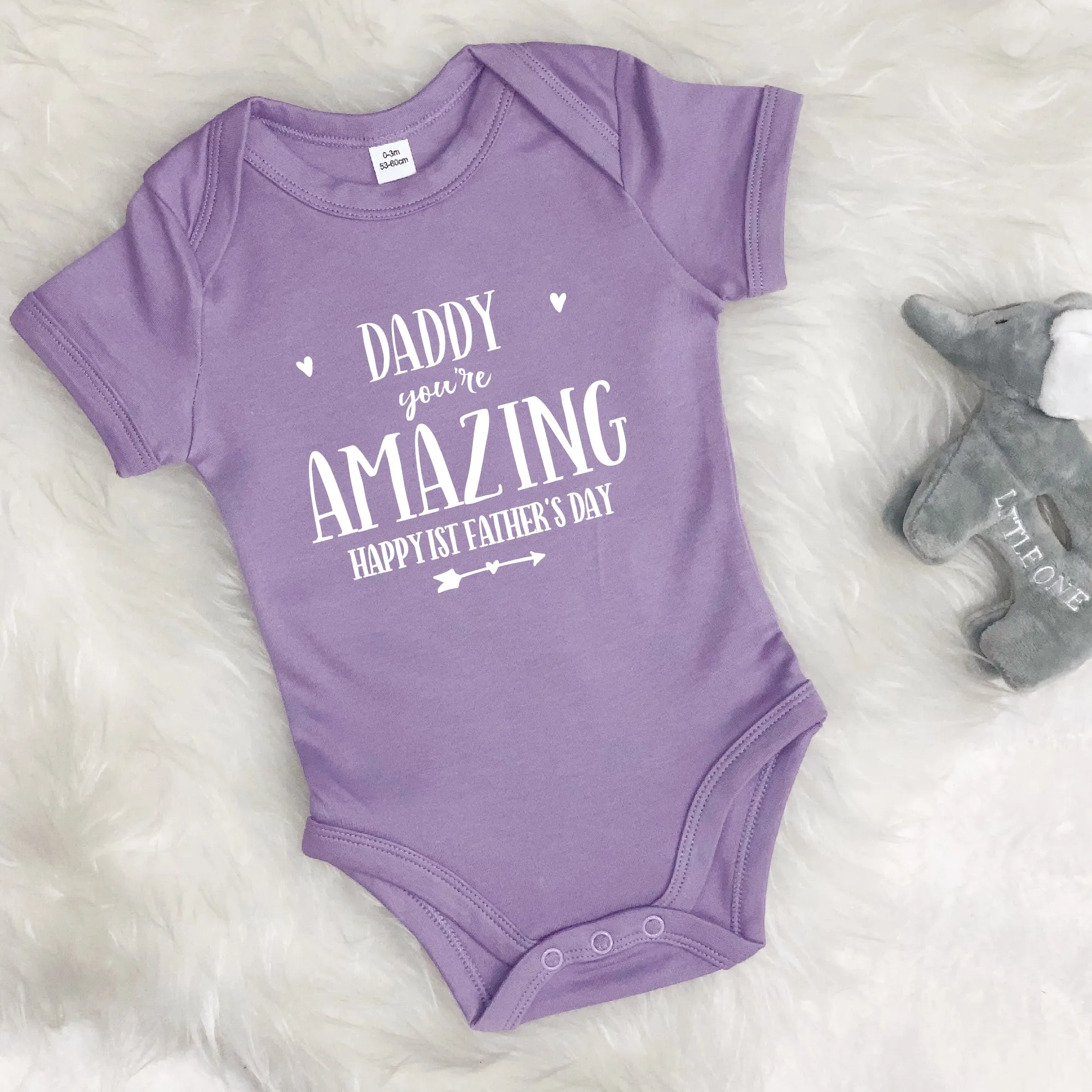 Daddy You're Amazing Happy 1st Father's Day Babygrow