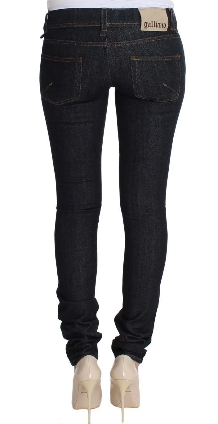 Dark Blue Slim Fit Cotton Stretch Denim Jeans