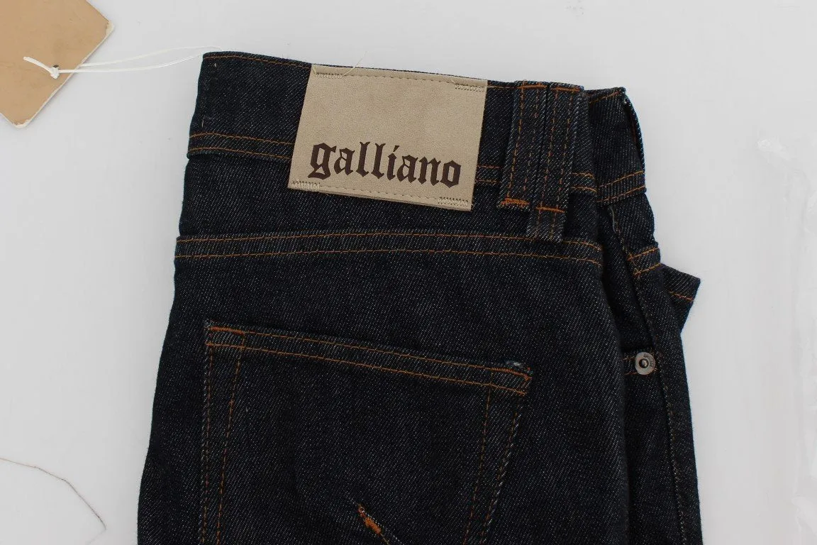 Dark Blue Slim Fit Cotton Stretch Denim Jeans