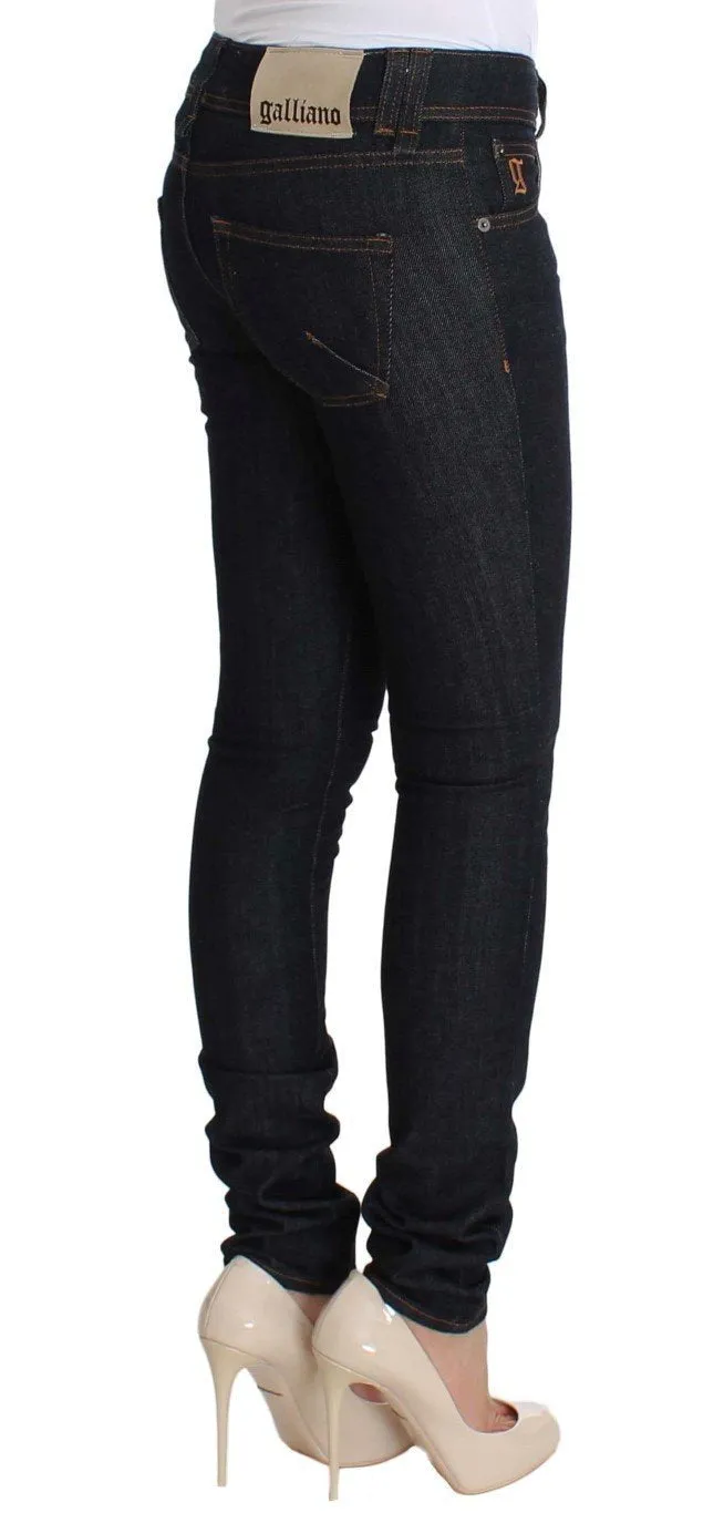 Dark Blue Slim Fit Cotton Stretch Denim Jeans