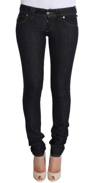 Dark Blue Slim Fit Cotton Stretch Denim Jeans