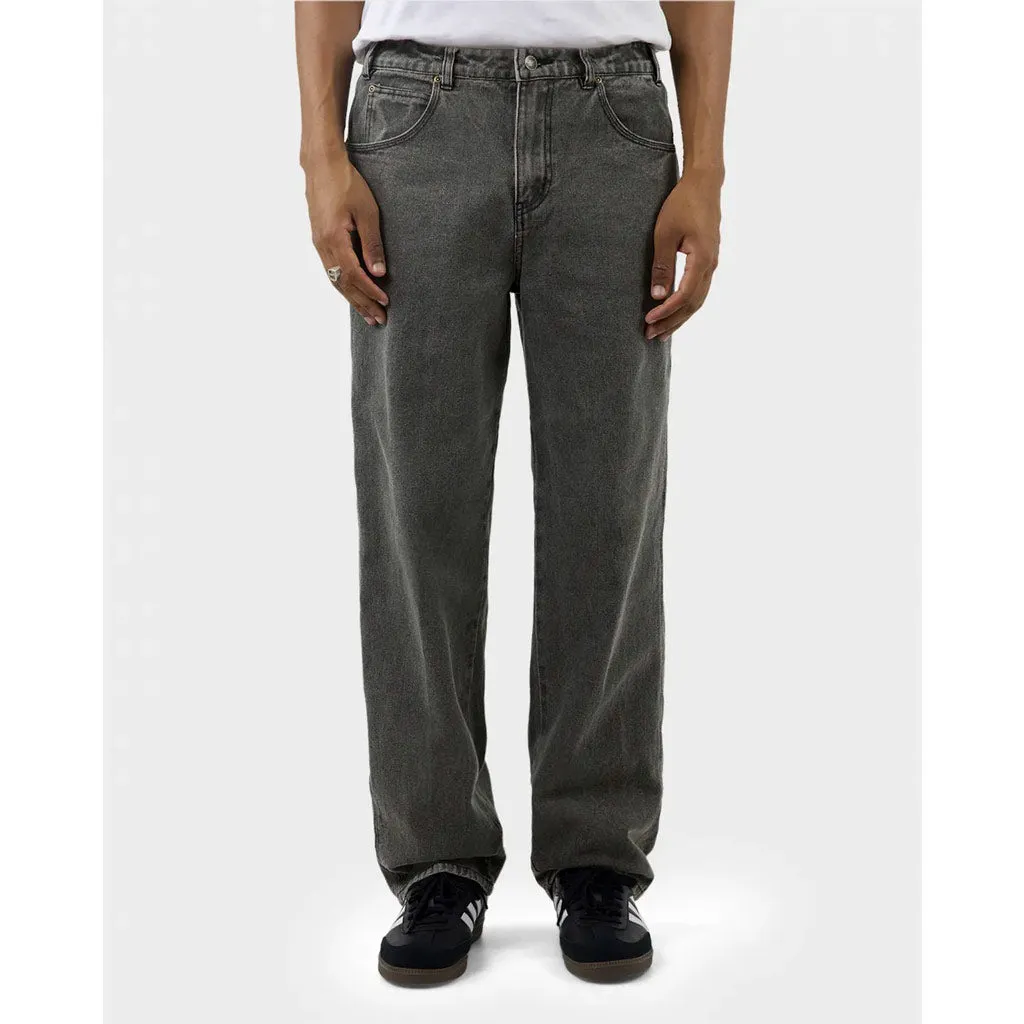 DICKIES 1939 AGED DENIM RELAXED FIT CARPENTER JEAN - STONE WASHED CHARCOAL