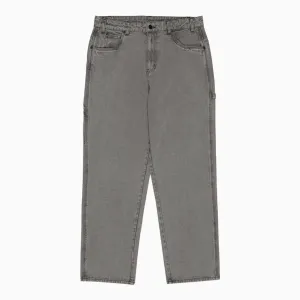 DICKIES 1939 AGED DENIM RELAXED FIT CARPENTER JEAN - STONE WASHED CHARCOAL