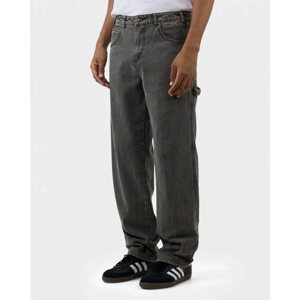 DICKIES 1939 AGED DENIM RELAXED FIT CARPENTER JEAN - STONE WASHED CHARCOAL