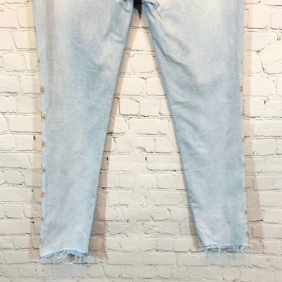 DRIFTWOOD Jackie Hi Rise Crop Jeans Embroidered tribal