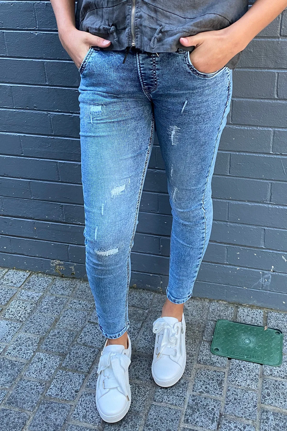 Dundee Hybrid Jogger Jeans - Wash - NLJ7