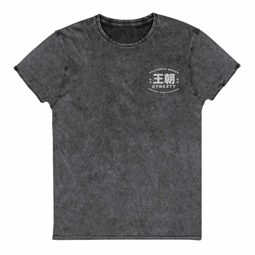 Dynasty Realize Your Potential Embroidered Denim T-Shirt