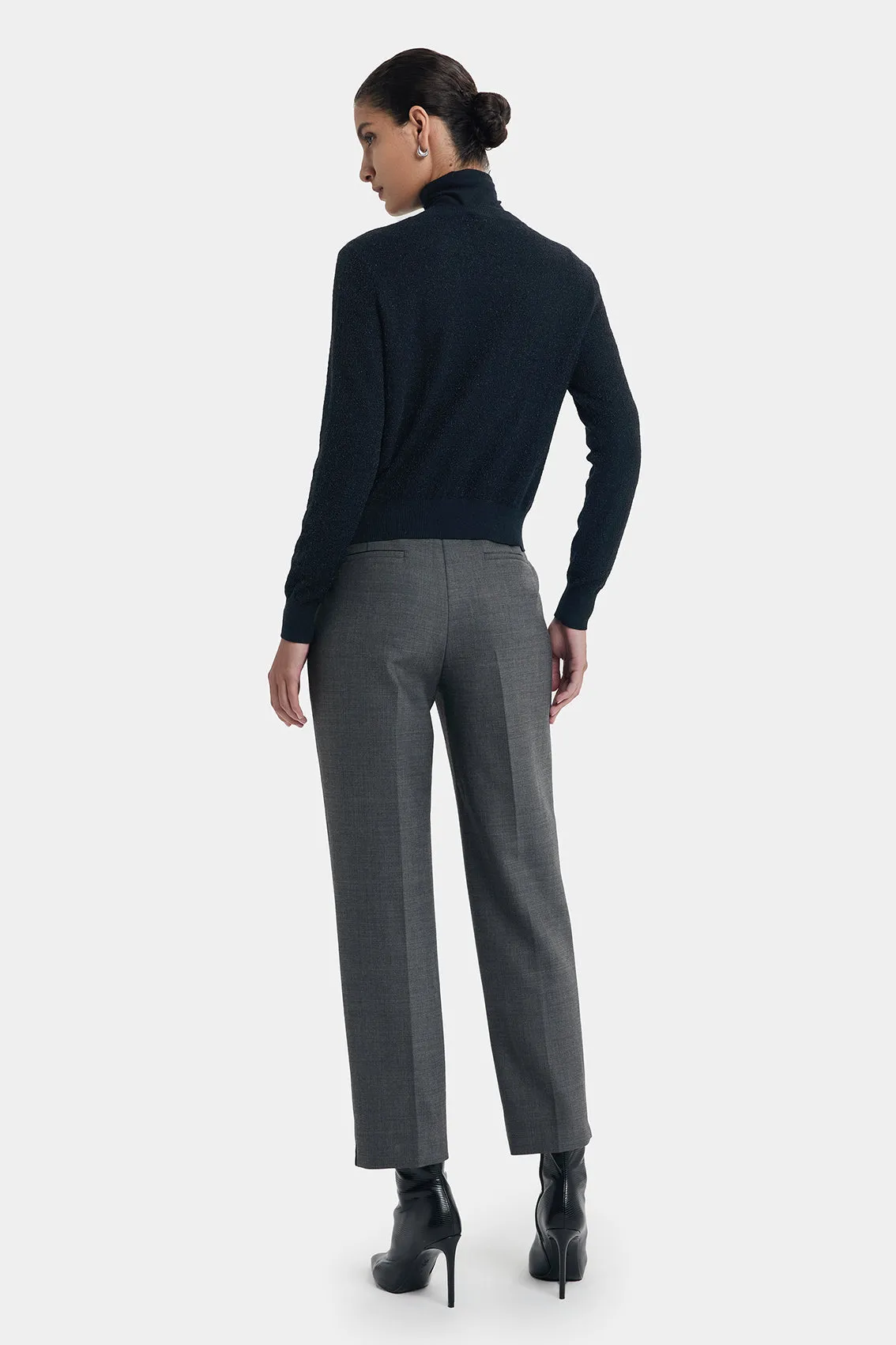 EFFORTLESSLY CIGARETTE DEEP GREY TROUSERS