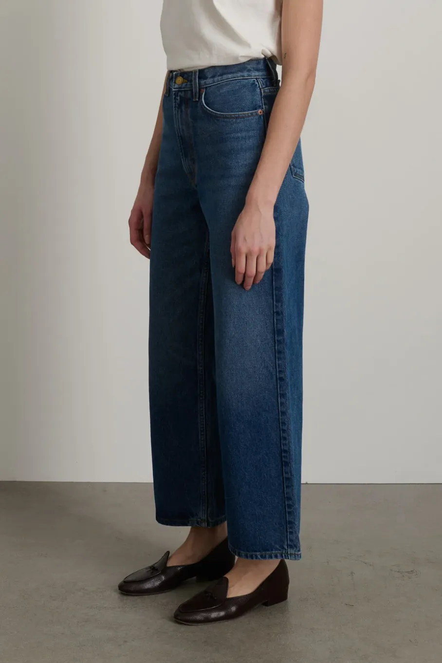 Elissa High Wide Jean, Cate Wash