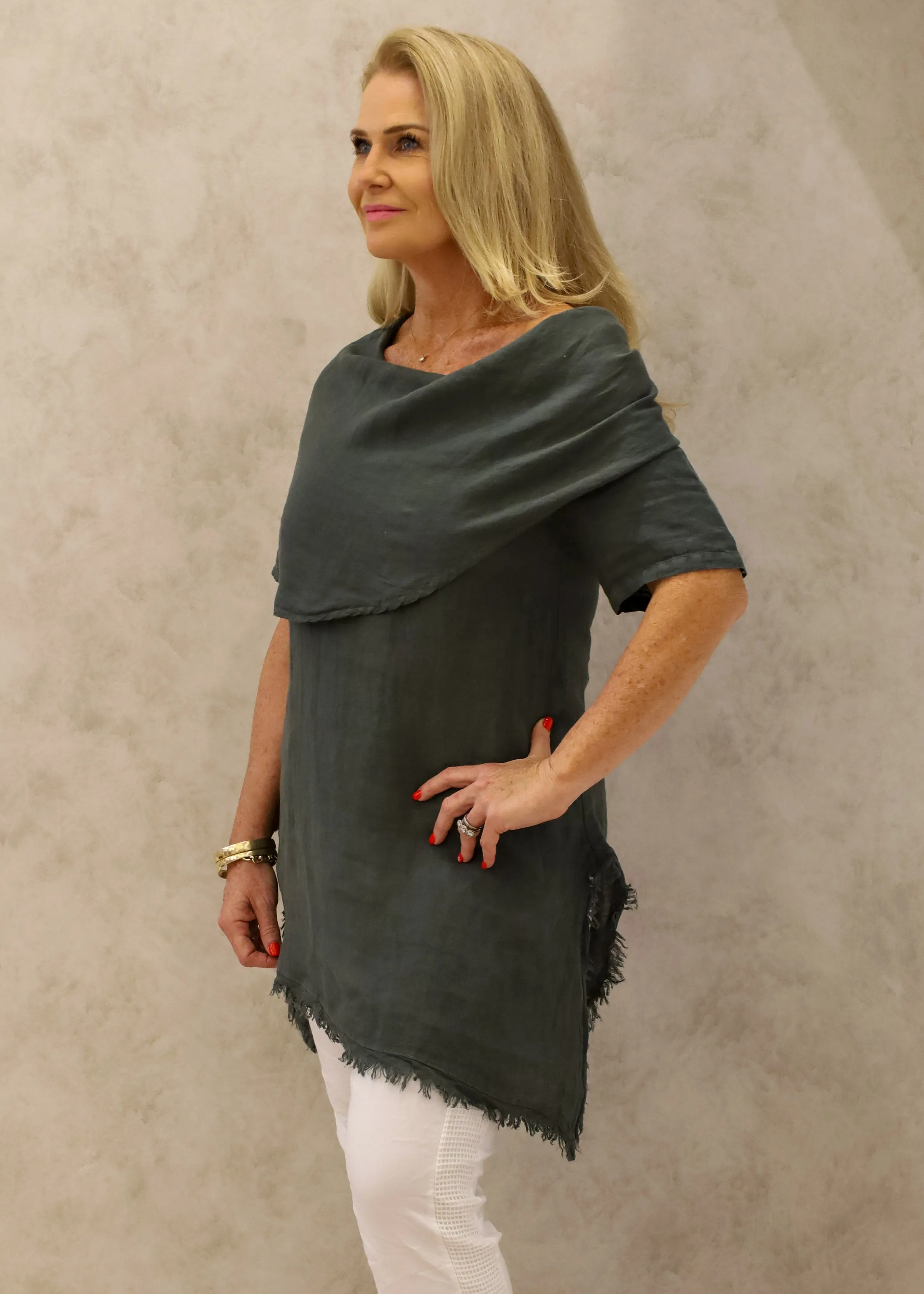 Elsa Top in Khaki