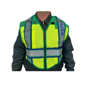 Fire Ninja Ultra-bright Green/Blue-EMS Public Safety Vest