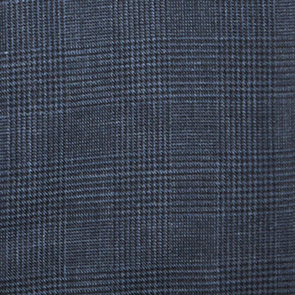 Flannel Suiting Check - Navy