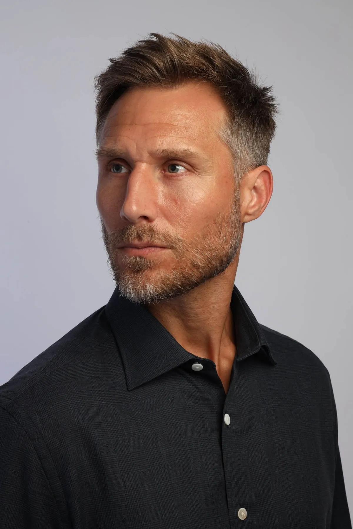 Flannel Suiting Check - Navy