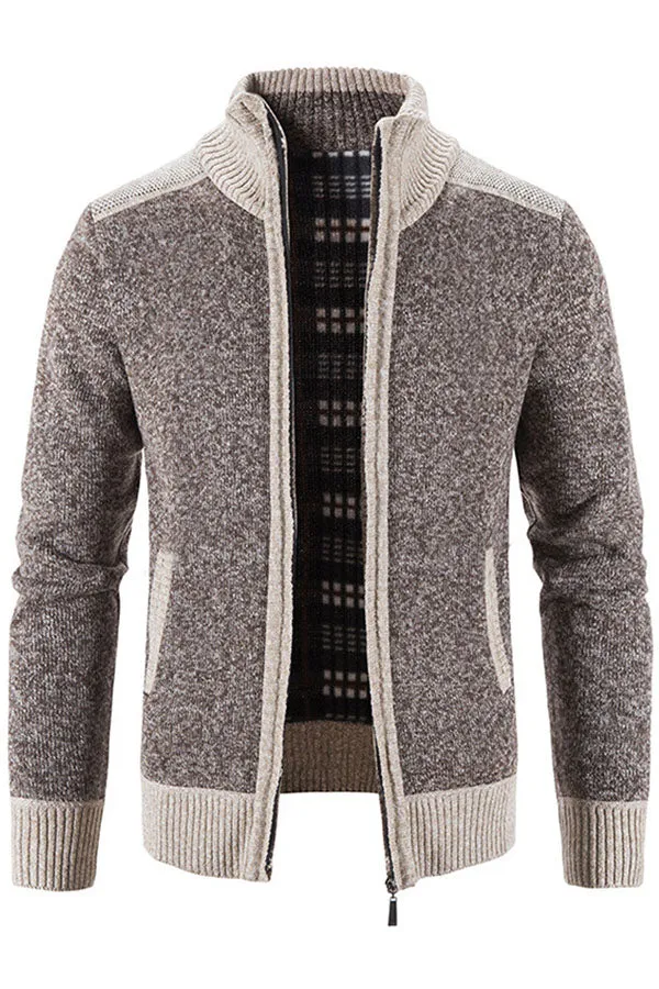 Fleece Thick Knit Sweater Loose Casual Cardigan