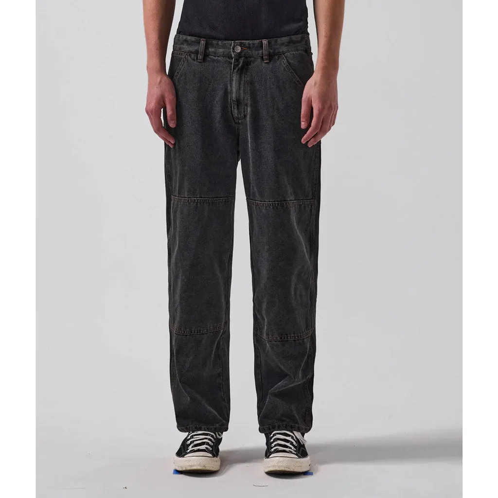FORMER VT DISTEND DOUBLE KNEE PANTS - WASHED BLACK