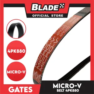 Gates Automotive Micro-V Fan Belt 4PK880 For Honda, Mitsubishi and Nissan