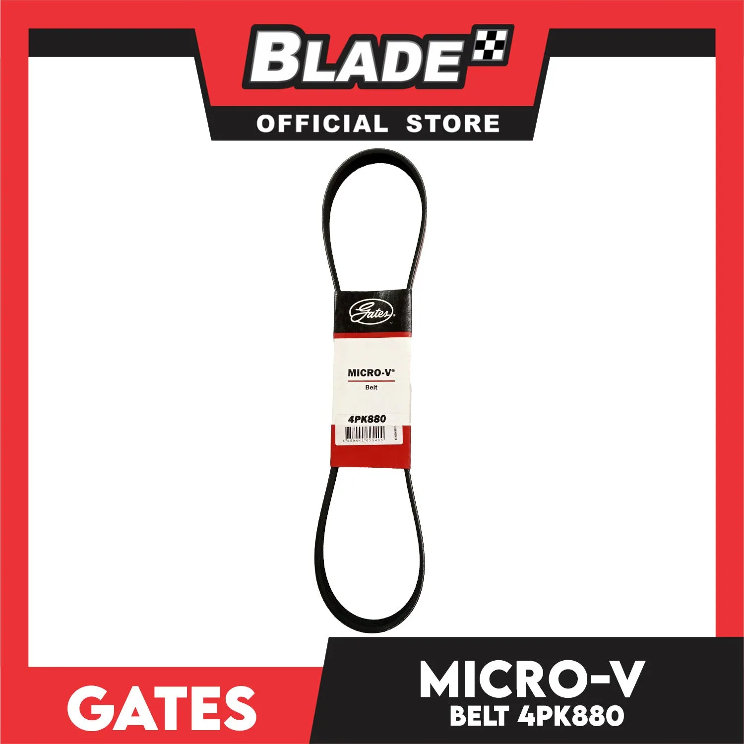 Gates Automotive Micro-V Fan Belt 4PK880 For Honda, Mitsubishi and Nissan