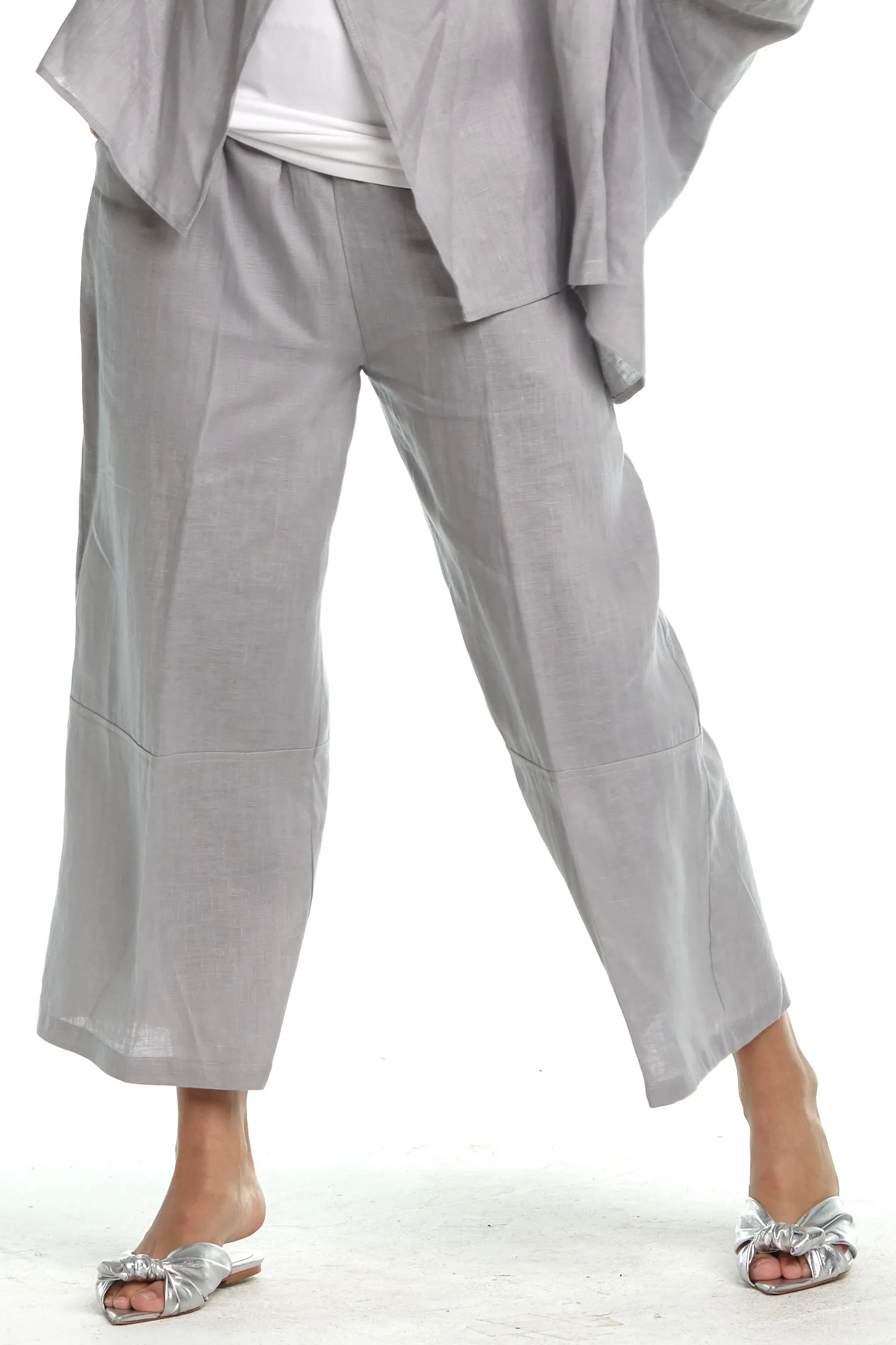Handkerchief Linen Flood Panel Pant