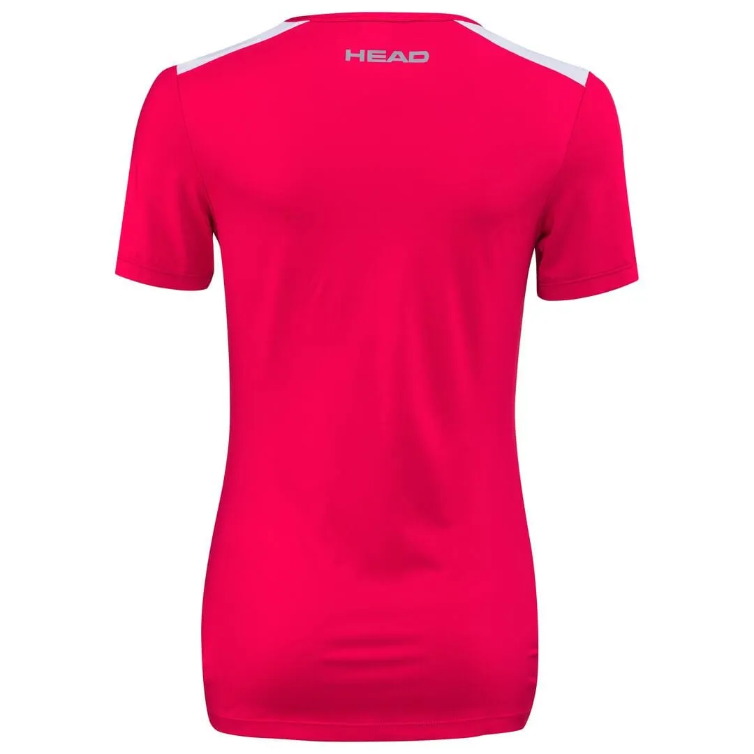 HEAD Womens Club Tech 22 Badminton T-Shirt - Magenta