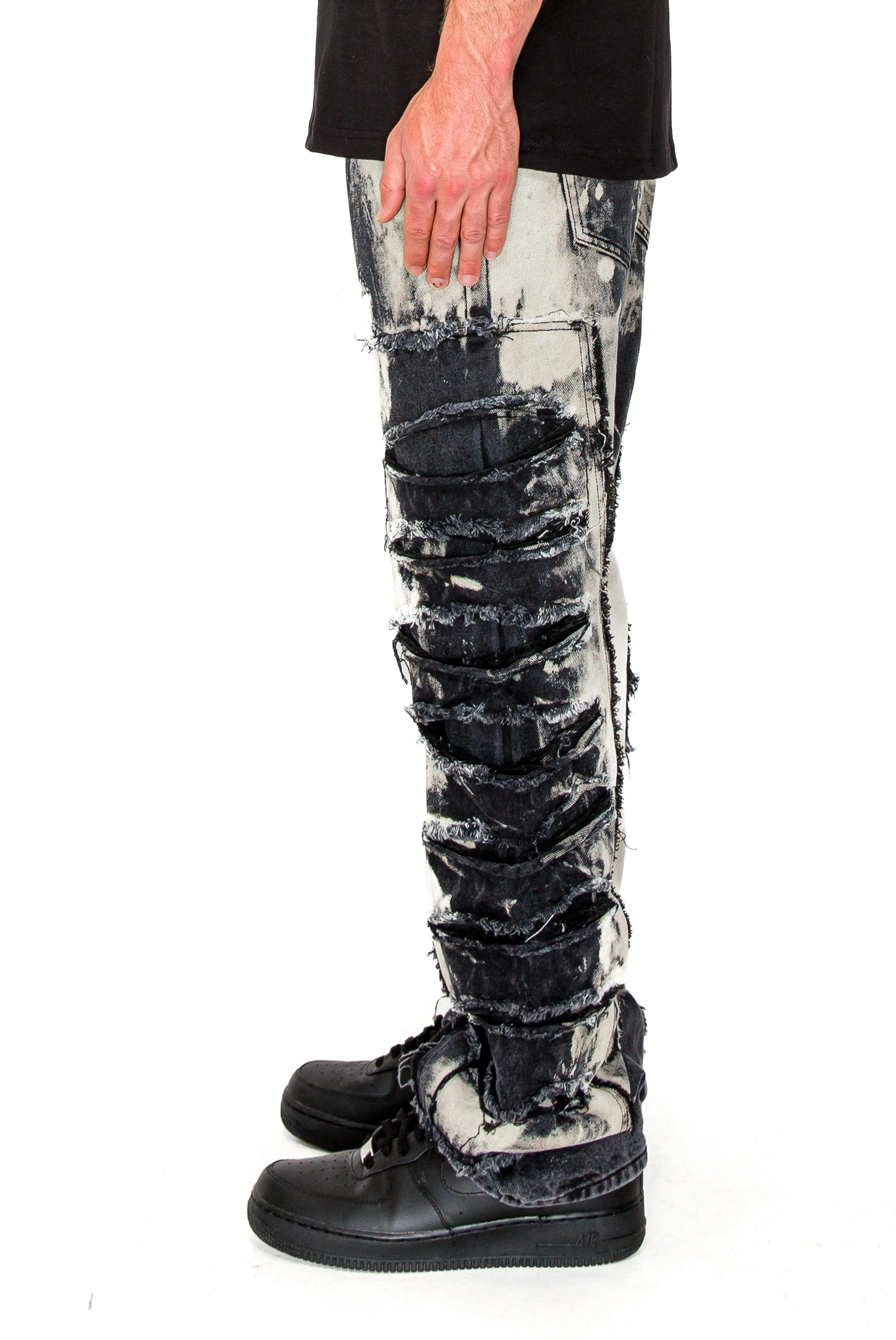 Heavy Distressed Baggy Fit Jeans