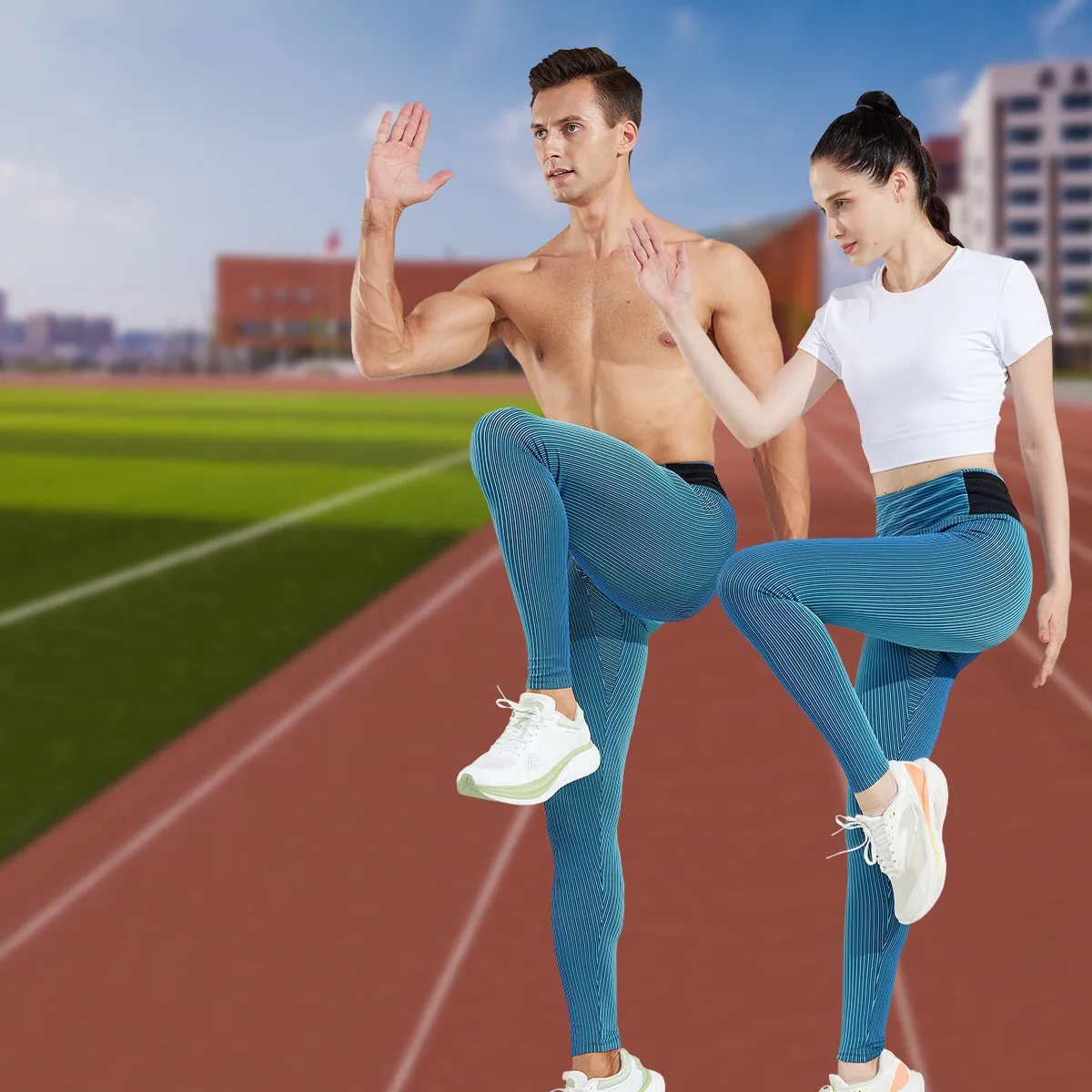 High-waisted Running Compression Pants