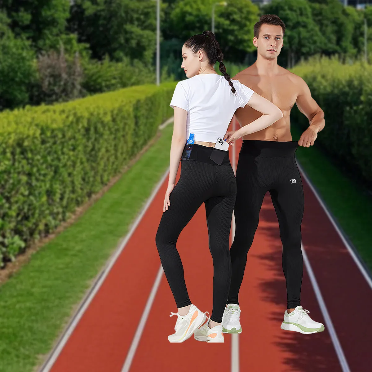 High-waisted Running Compression Pants