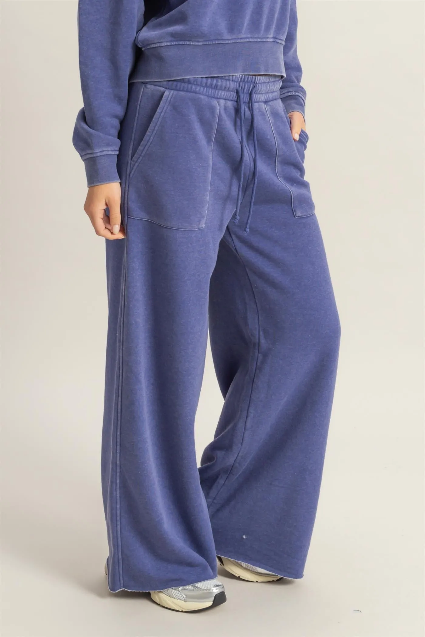 Indigo Wide Leg Sweatpants