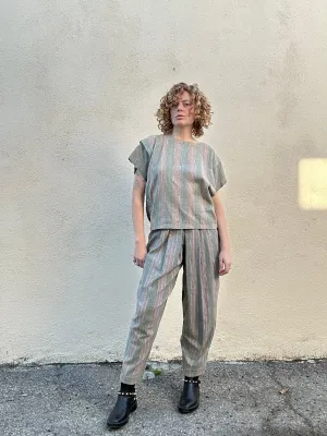 Issey Miyake Pink Stripe Two-Piece Outfit