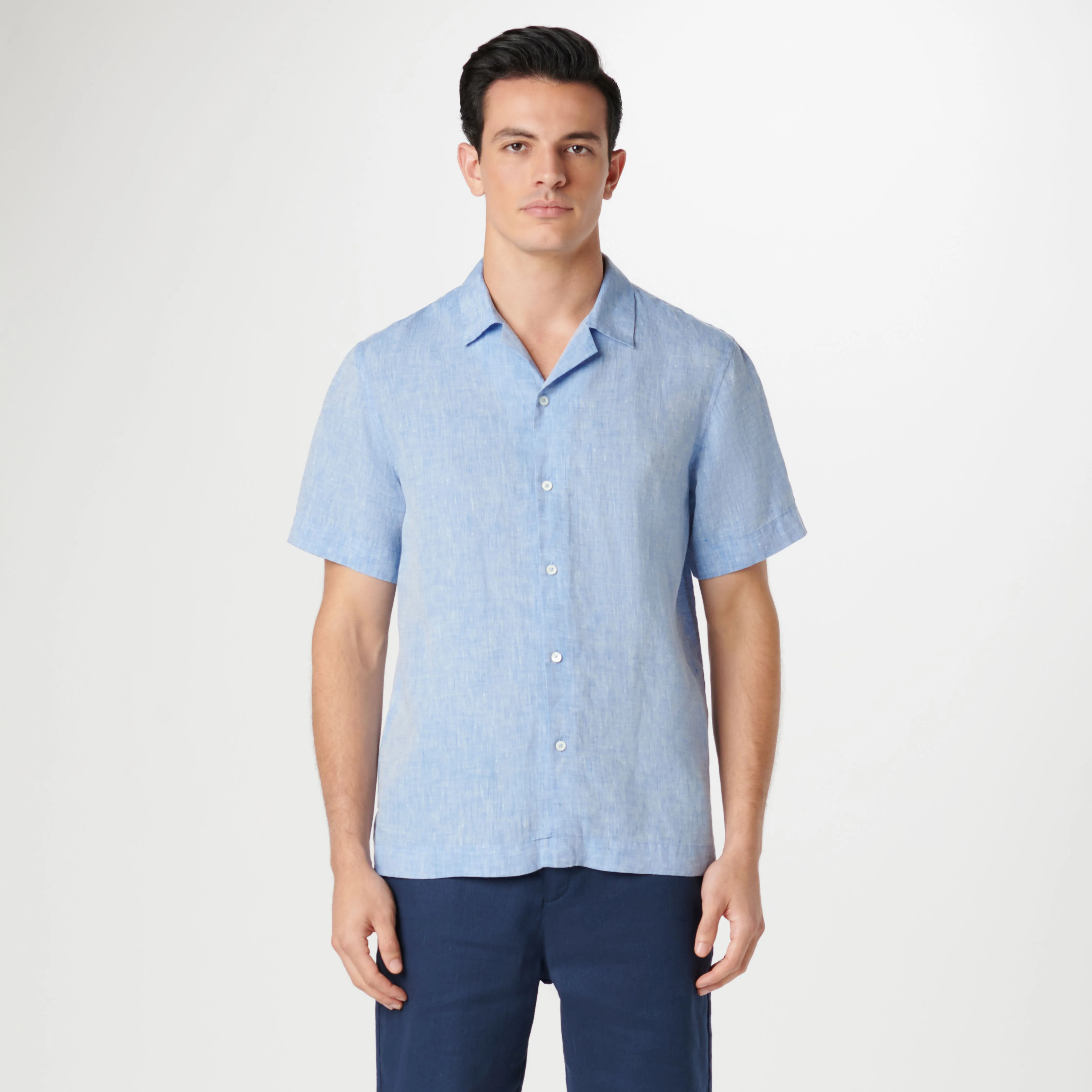 Jackson Solid Linen Camp Shirt