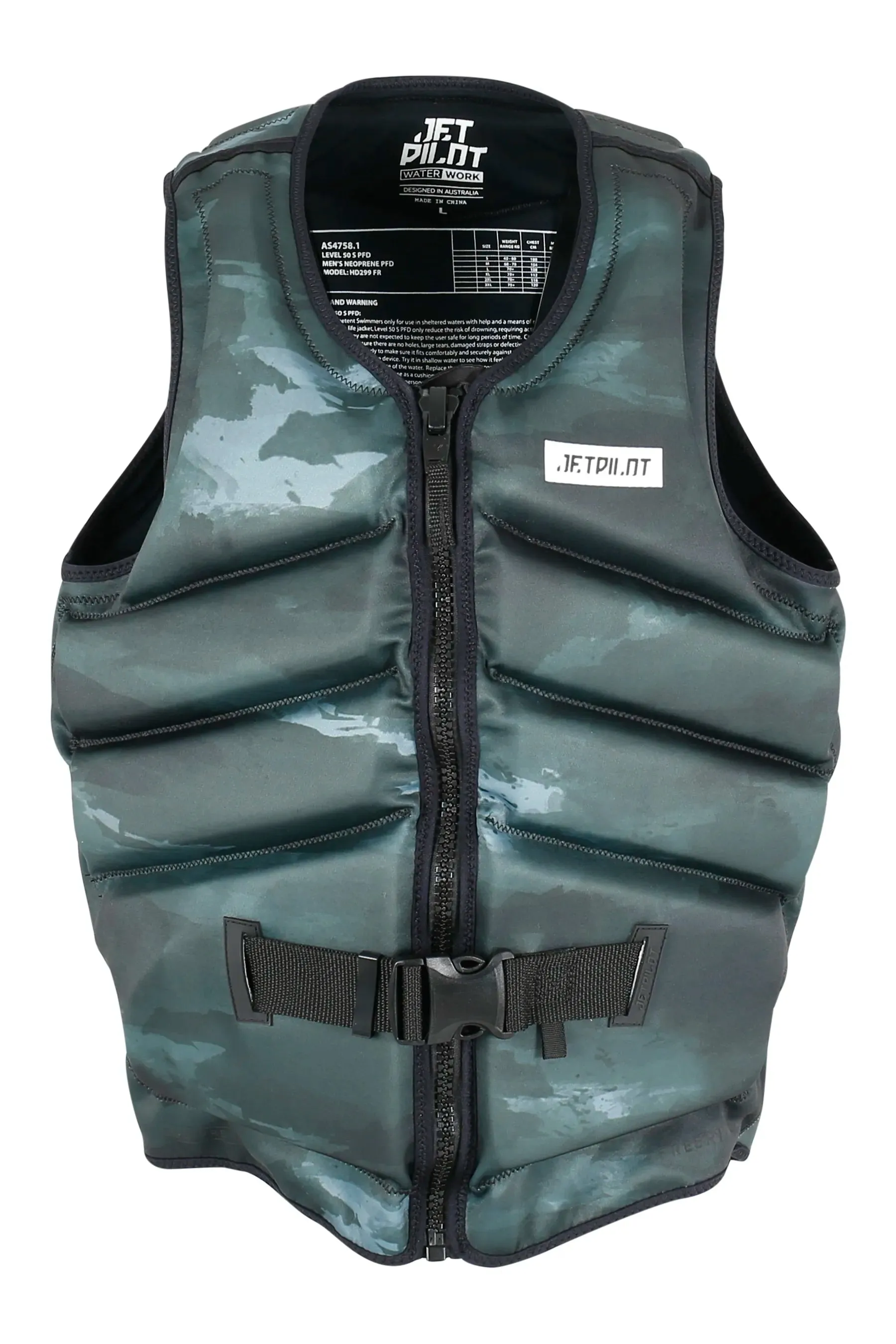 Jetpilot Freeride Mens Life Jacket - Green Camo