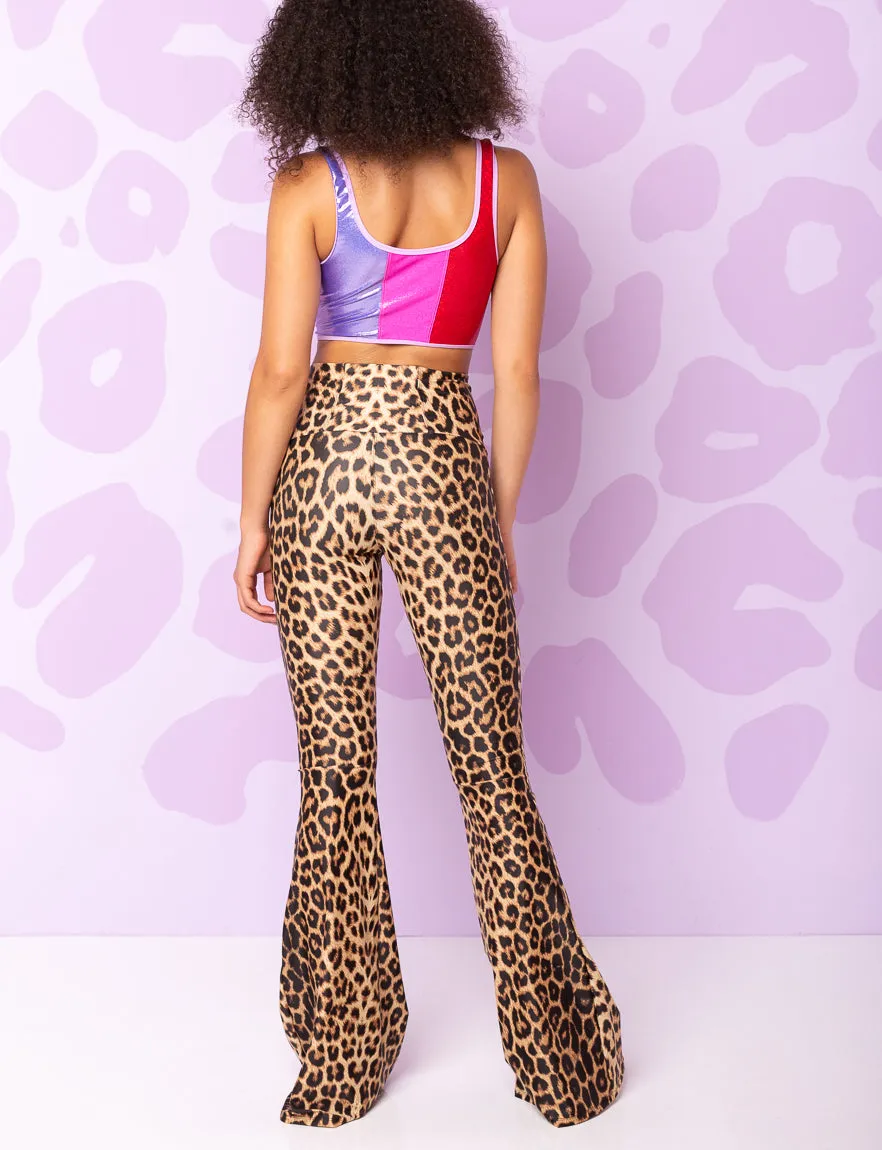 Joan Leopard Print Flares