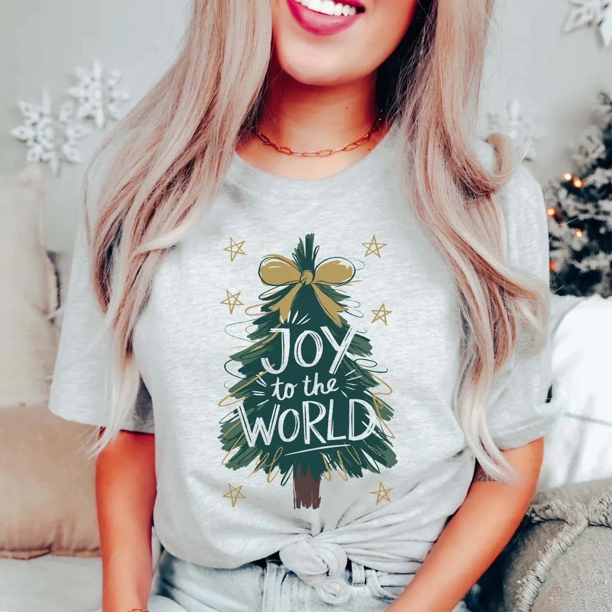 Joy To The World Tree Graphic Tee